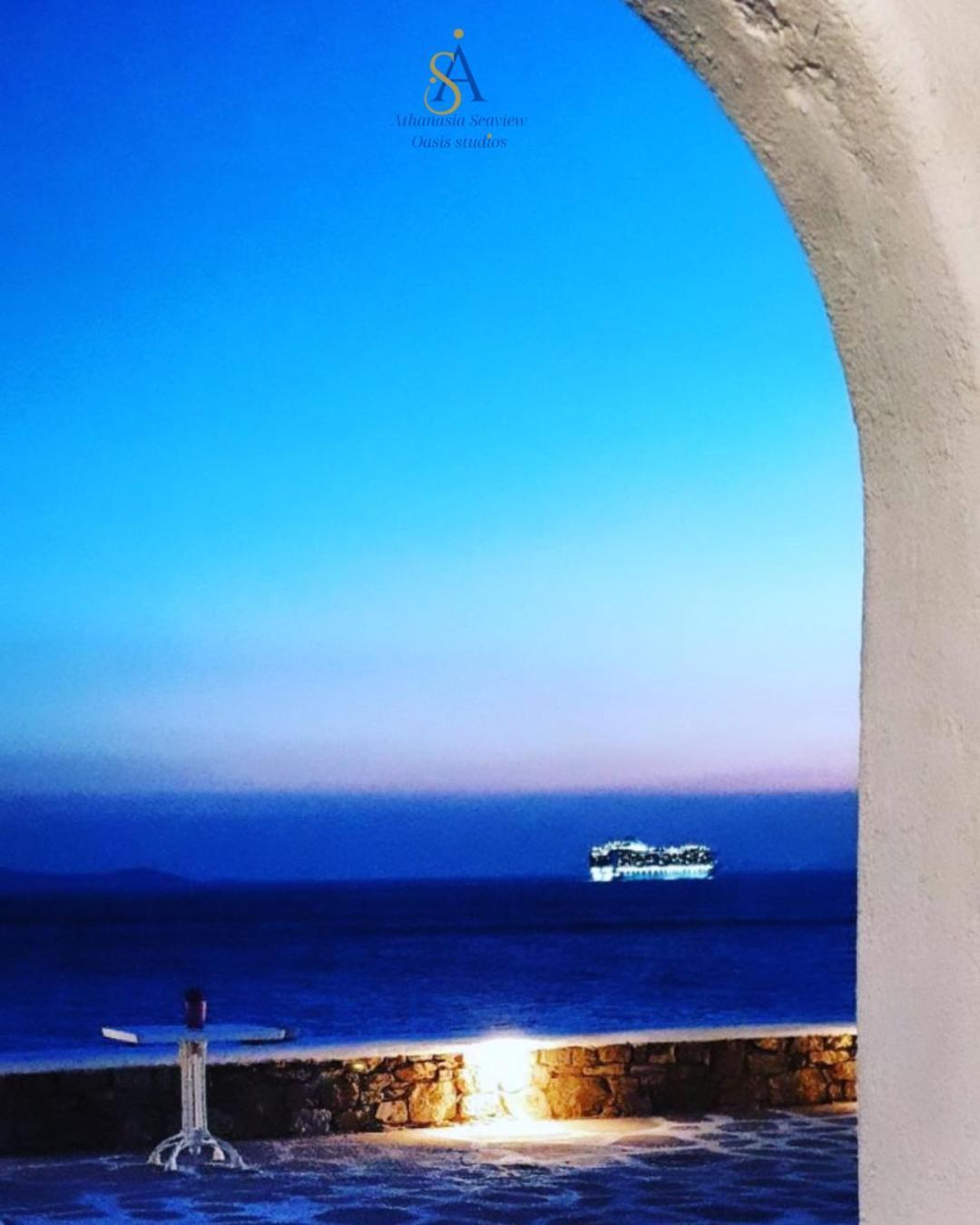 Mykonos Athanasia Seaview Oasis Studios By The Port Houlakia  Bagian luar foto