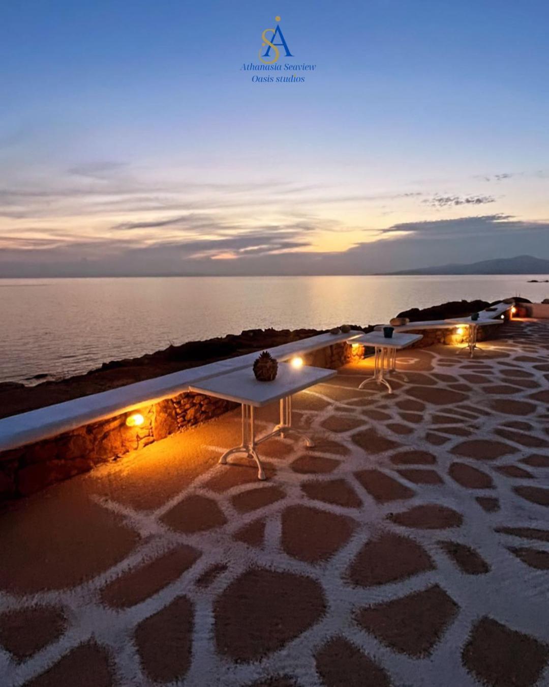 Mykonos Athanasia Seaview Oasis Studios By The Port Houlakia  Bagian luar foto