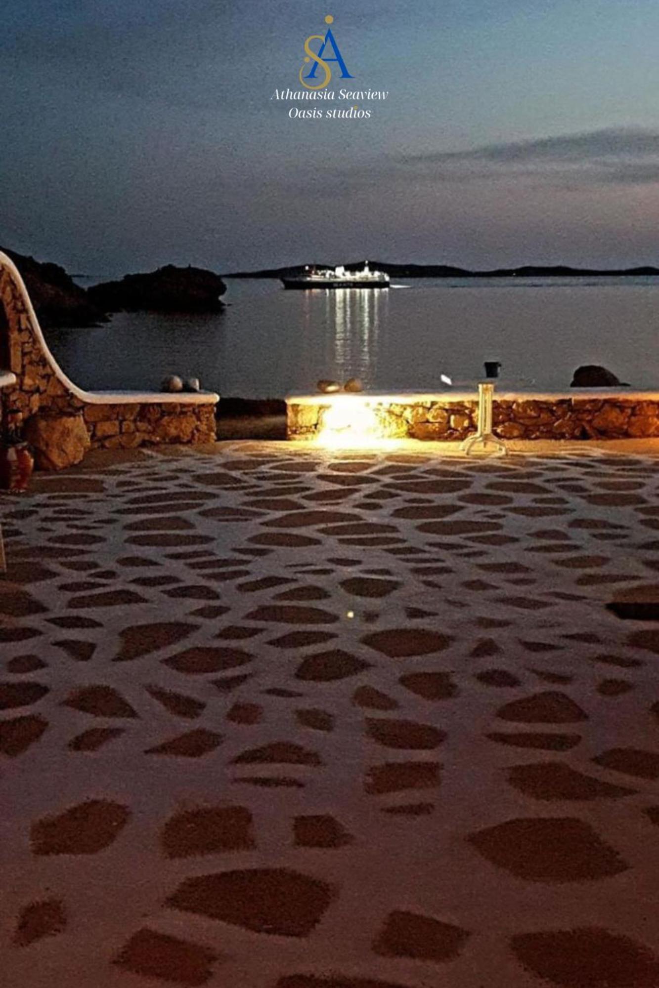 Mykonos Athanasia Seaview Oasis Studios By The Port Houlakia  Bagian luar foto